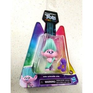 Trolls DreamWorks World Tour Satin, Collectible Doll Guitar Hair Clip